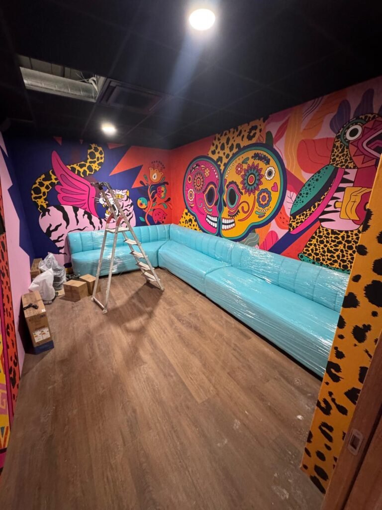 banquette similicuir bleu cannes